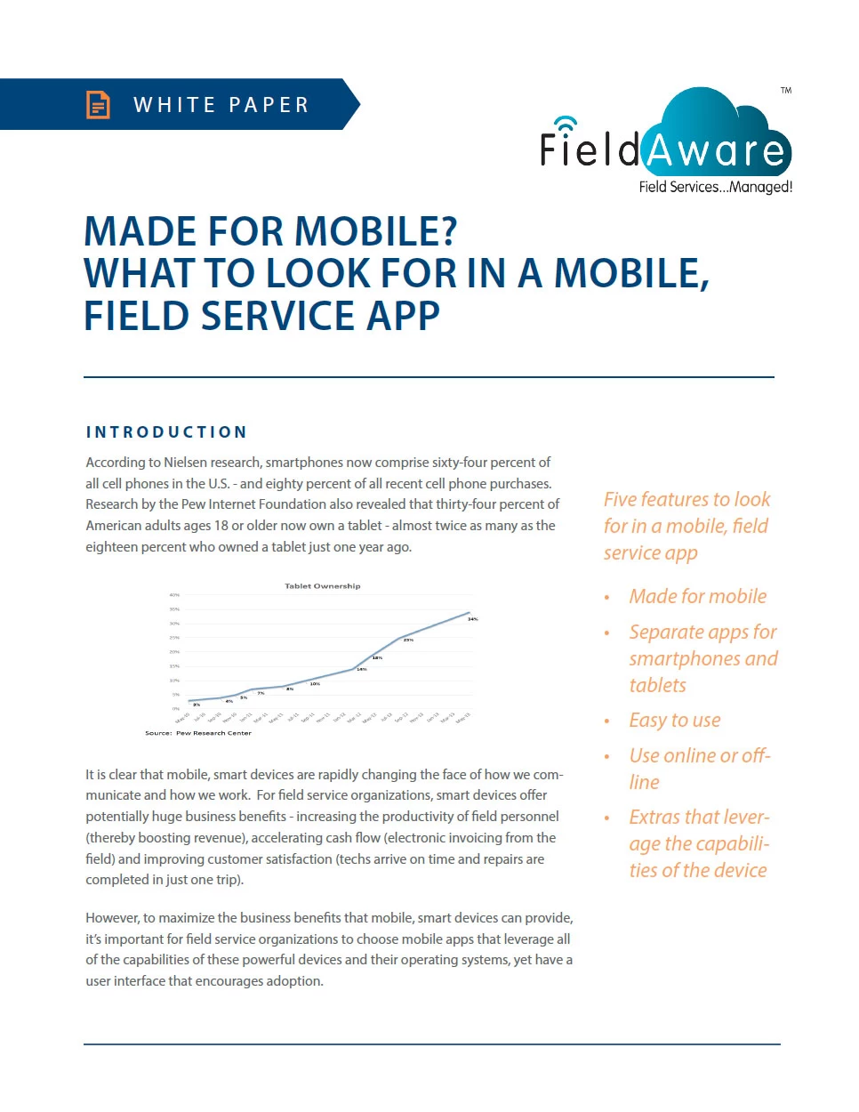 Made For Mobile? What To Look for In A Mobile Field Service App White Paper