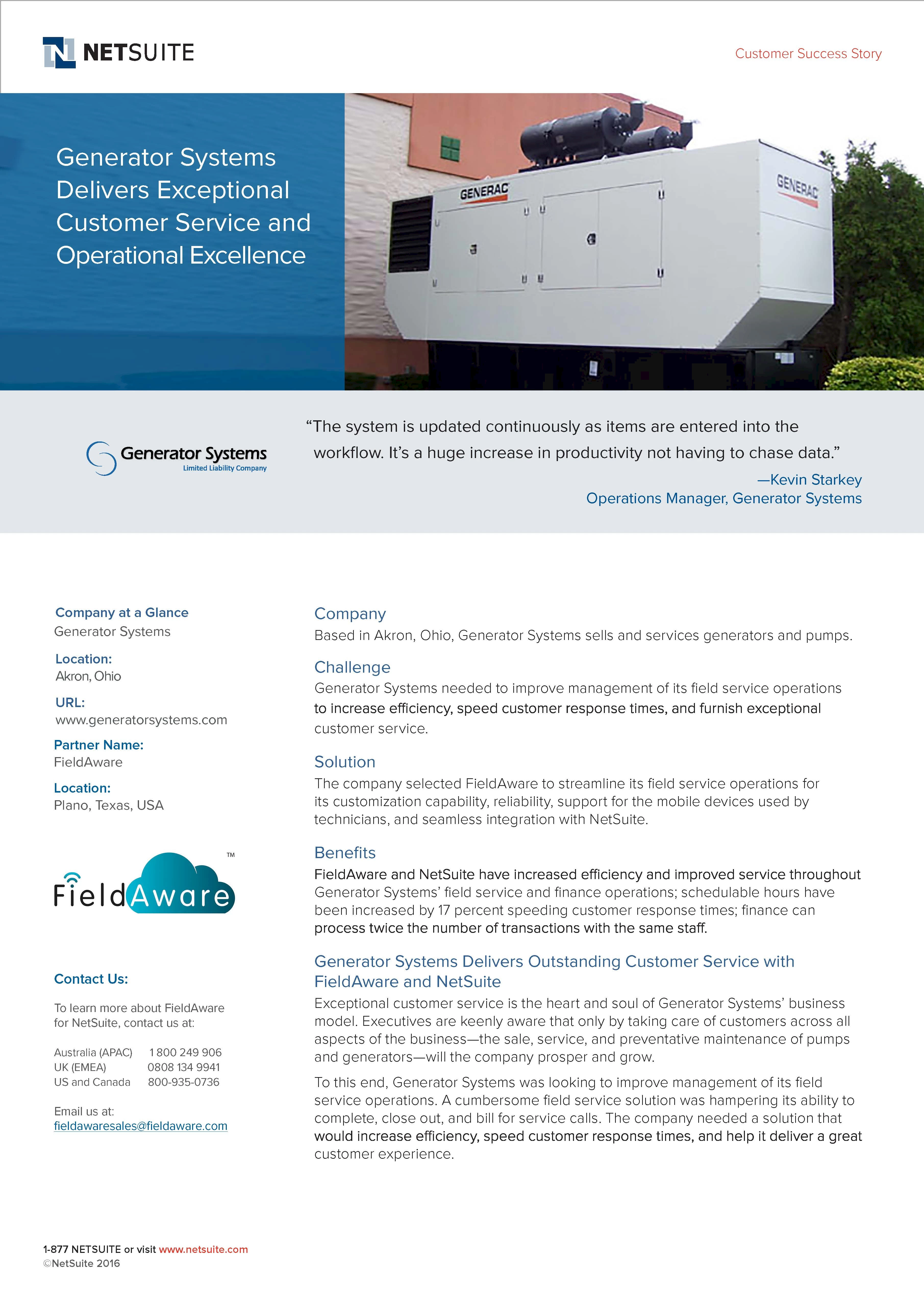 Generator Systems case study